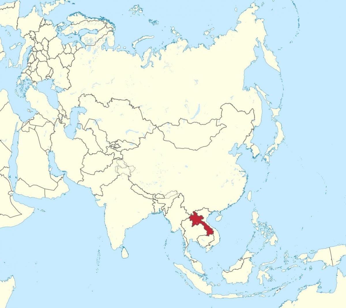 خريطة لاوس آسيا