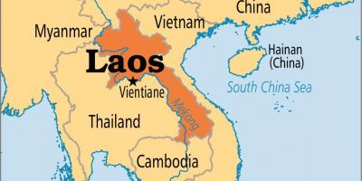 لاوس بلد في العالم خريطة